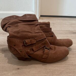 Brown Leather Ankle Boots